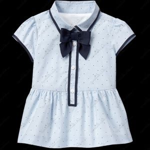 Janie and Jack Girls Peplum Bow Top Size 10